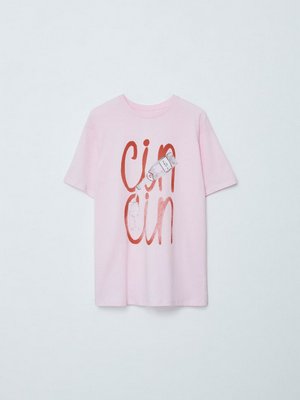 Домашнее платье-футболка оверсайз с принтом, арт. 12721