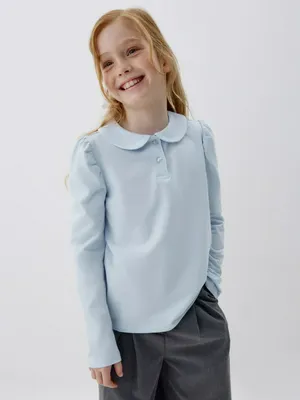 Трикотажная школьная блузка для девочек, арт. 12722