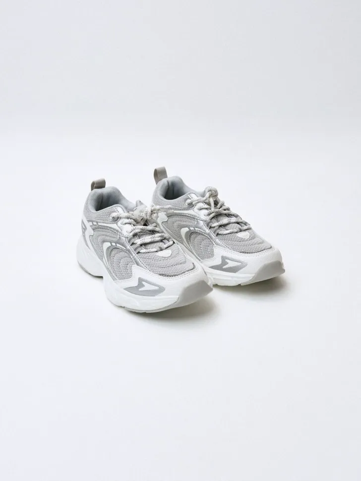 Комбинированные кроссовки, серый, арт. 12723