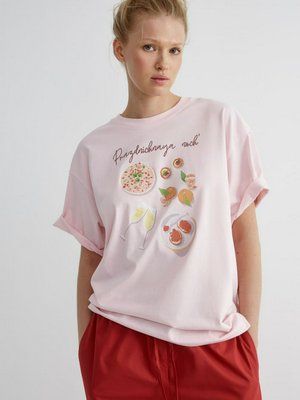 Домашняя футболка оверсайз с принтом, арт. 12731