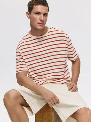 Футболка из смесового льна и вискозы, арт. 12743