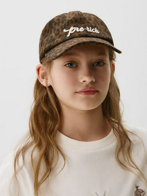 Леопардовая бейсболка для девочек, коричневый, черный, арт. Не указан