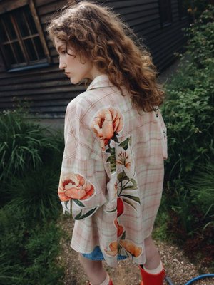 Рубашка оверсайз с аппликацией, арт. 12782