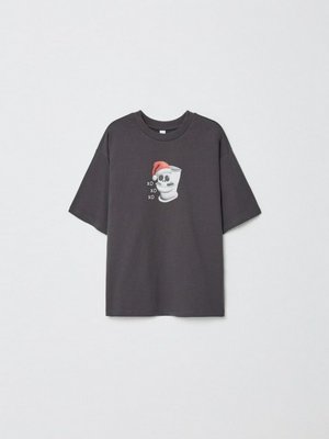 Футболка оверсайз с новогодним принтом, арт. 12797