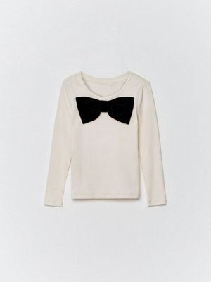Лонгслив с бантом для девочек, арт. 12801
