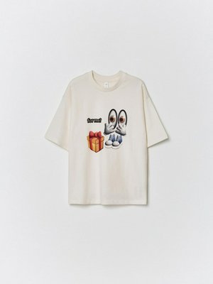 Футболка оверсайз с новогодним принтом, арт. 12803