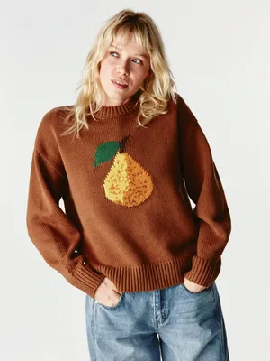 Вязаный джемпер с вышивкой, арт. 12810