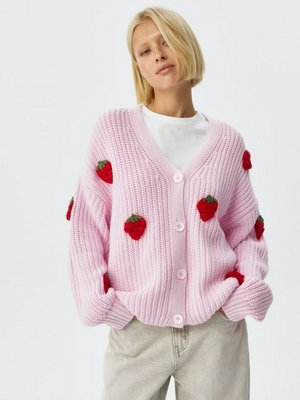 Вязаный кардиган с объемным декором, арт. 12820