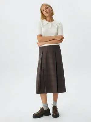 Юбка миди в клетку, арт. 12848