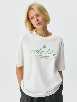 Футболка оверсайз с принтом и вышивкой, арт. 12859