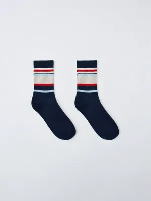 Длинные вязаные носки для мальчиков, синий, арт. 12880