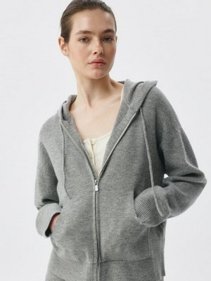 Вязаный зип-худи с содержанием шерсти, арт. 12891