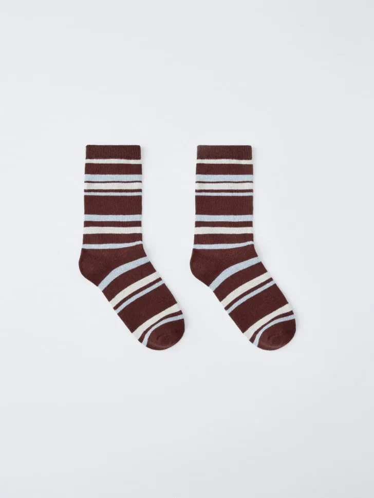 Высокие носки в полоску, разноцветный, арт. 12896