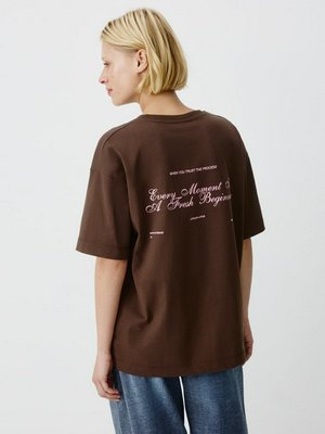 Футболка оверсайз с текстовым принтом, арт. 12907