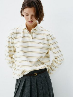 Лонгслив-поло в полоску, арт. 12908