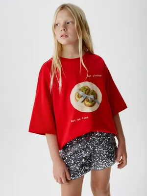 Футболка оверсайз с новогодним принтом, арт. 12915