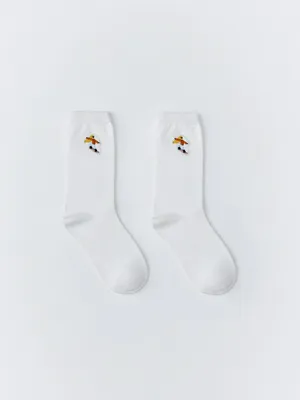 Носки с вышивкой лыжника, арт. 12929