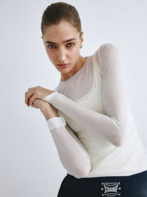 Двуслойный лонгслив с топом, арт. 12953