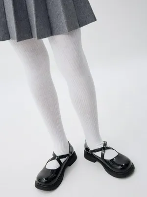 Базовые колготки в рубчик для девочек, арт. 12954