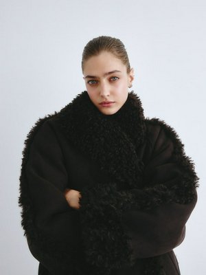 Дубленка из искусственной замши SELA Young, арт. 12955