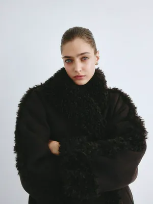 Дубленка из искусственной замши SELA Young, арт. 12955