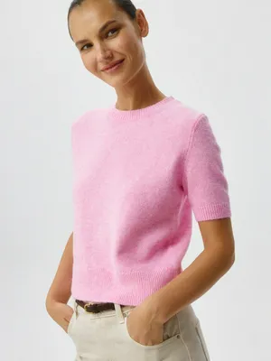 Вязаный джемпер с коротким рукавом, арт. 12959