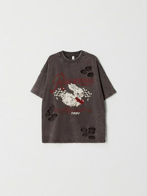 Футболка оверсайз с принтом, арт. 13007