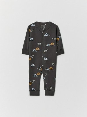 Трикотажный комбинезон с принтом для малышей, темно-серый, цветной, арт. Не указан
