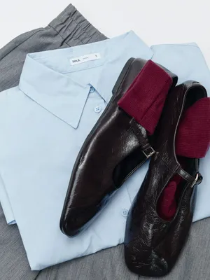 Балетки из натуральной кожи, темно-коричневый, арт. Н/Д