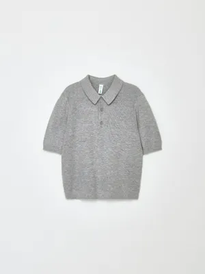 Вязаное поло с коротким рукавом, арт. 13045