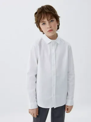Классическая рубашка из твила для мальчиков, арт. 13046