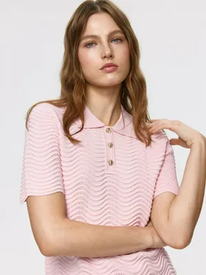 Поло ажурной вязки, арт. 13048