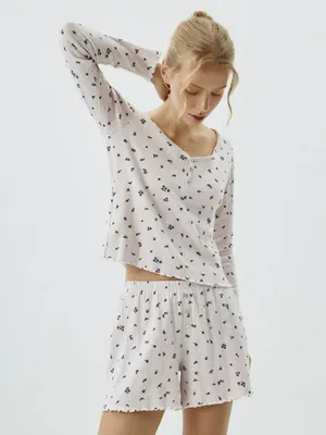 Домашний лонгслив с принтом, арт. 13050