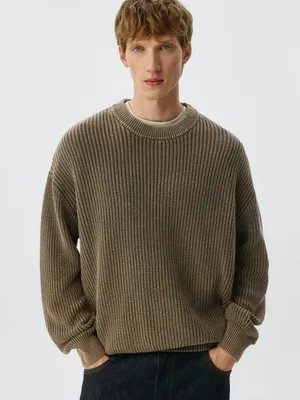 Вязаный джемпер с эффектом стирки, арт. 13053