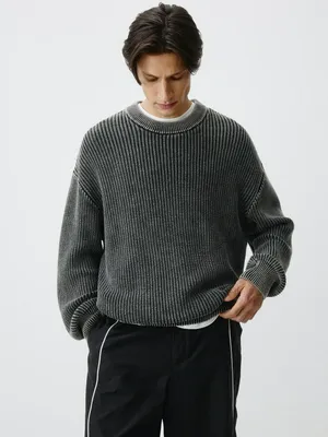 Вязаный джемпер с эффектом стирки, арт. 13067