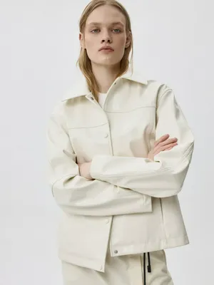 Короткая куртка из экокожи, арт. 13077