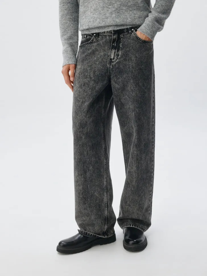 Джинсы WIDE LEG, серый, арт. 13094