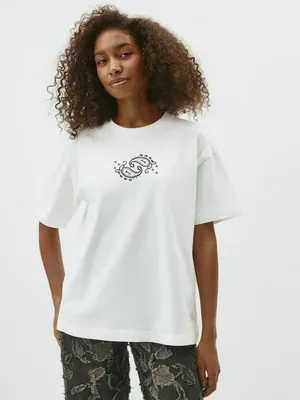 Футболка оверсайз с вышивкой, арт. 13103