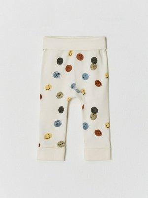 Трикотажные брюки с принтом для малышей, молочный, цветной, арт. MBSK2023