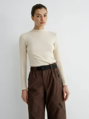 Лонгслив в мелкий рубчик, арт. 13154