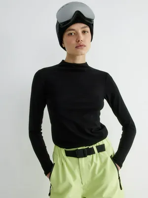 Лонгслив в мелкий рубчик, арт. 13173