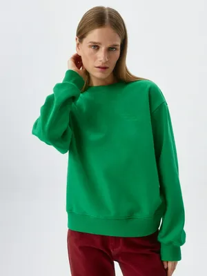 Свитшот из футера с текстовой вышивкой, арт. 13183