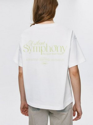 Футболка оверсайз с принтом, белый, арт. Не указан