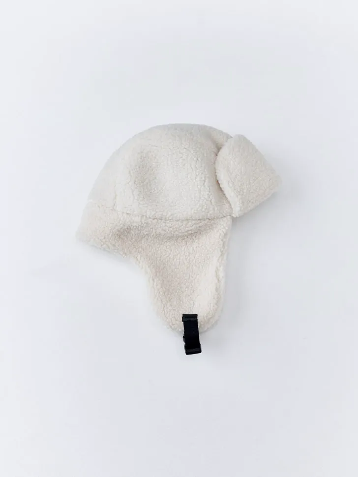 Шапка-ушанка из искусственного меха, белый, арт. 13245