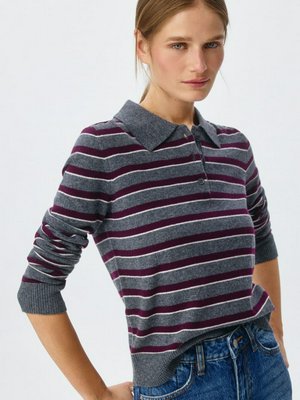 Джемпер-поло в полоску из шерсти, арт. 13252
