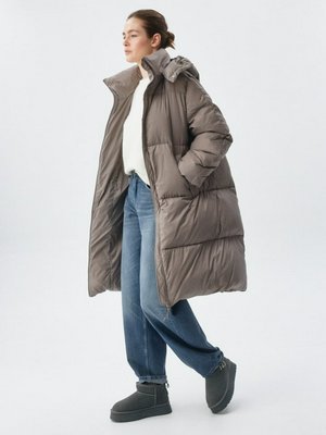 Длинный пуховик с натуральным утеплителем, арт. 13261