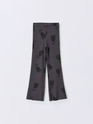 Брюки клеш с принтом, серый, арт. 14786