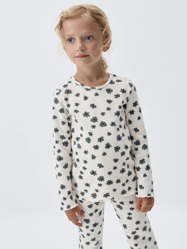 Лонгслив с принтом для девочек, разноцветный, арт. 14787