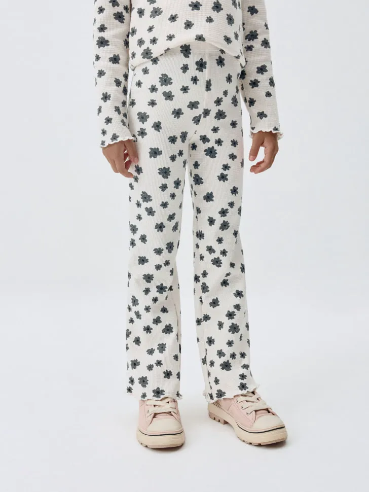 Брюки клеш с принтом, разноцветный, арт. 14791