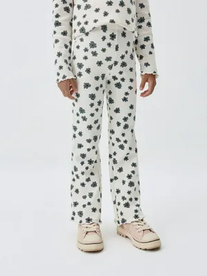 Брюки клеш с принтом, разноцветный, арт. 14791